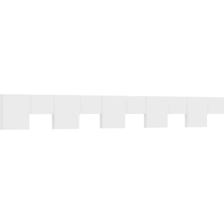 Ekena Millwork Monroe Architectural Grade PVC Dentil Block Trim, 8"H x 1"P x 80"L DENP08MNR02